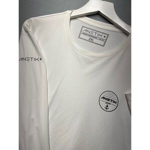 ANETIK VINT UV Long Sleeve Fishing Shirt Mens 2XL UPF 30+‎ Performance Cream